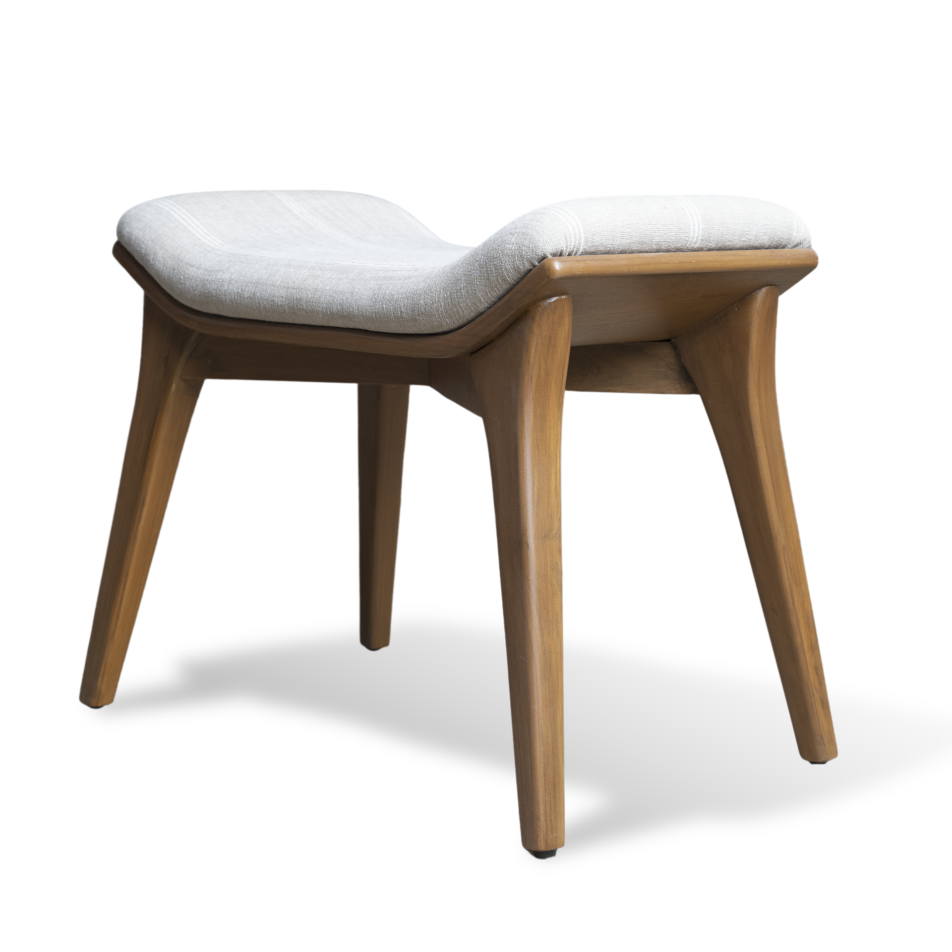 Custom Made Solid Wooden Winged Seater – Teak Wood Poof - Image 6