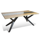 Epoxy Resin Mini Yoga River Table - Live Edge Wood