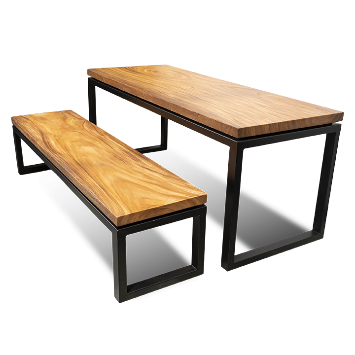 Solid Wooden Walnut Recangulated Table - Image 4