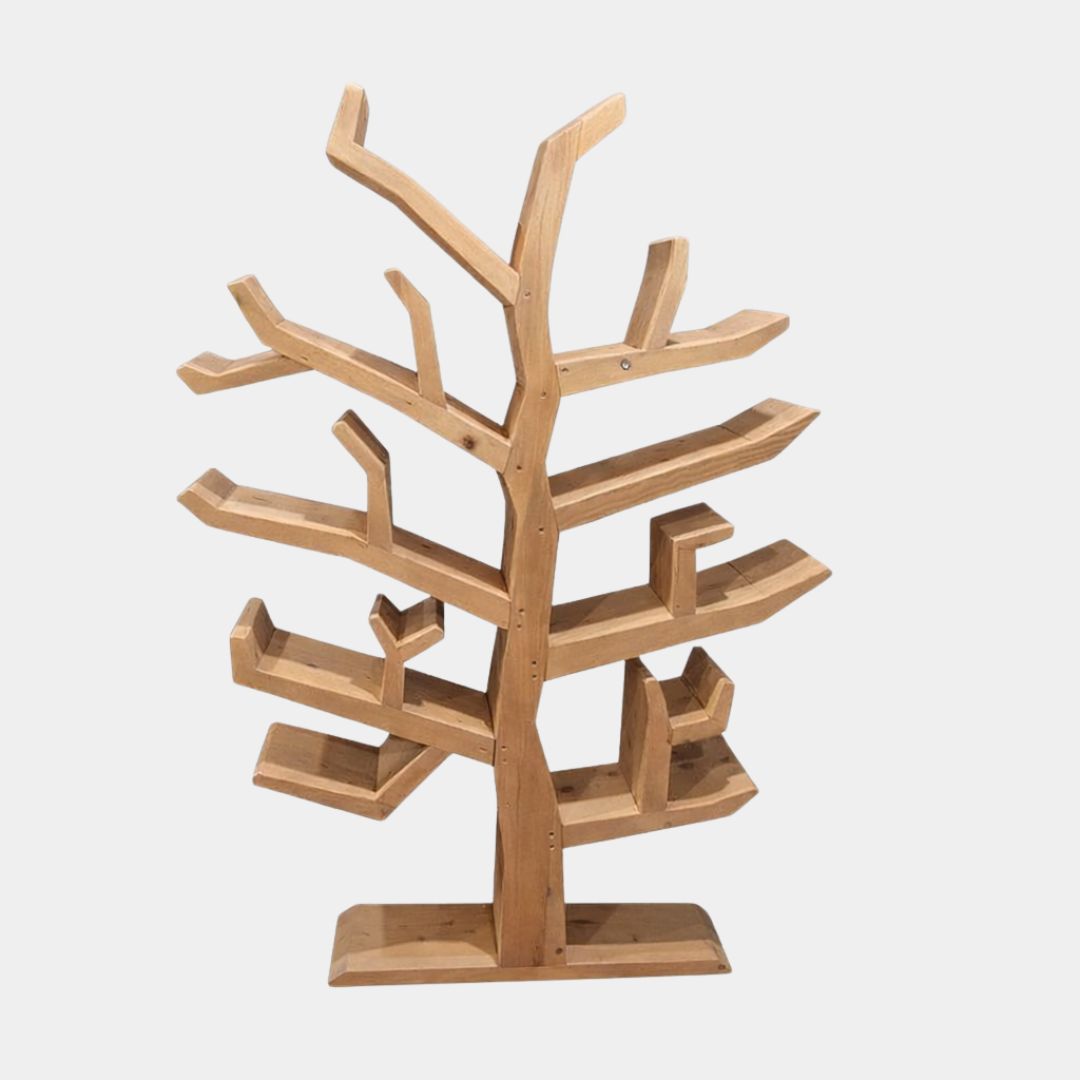 Tree Book Shelf - Made By Solid Pine Wood