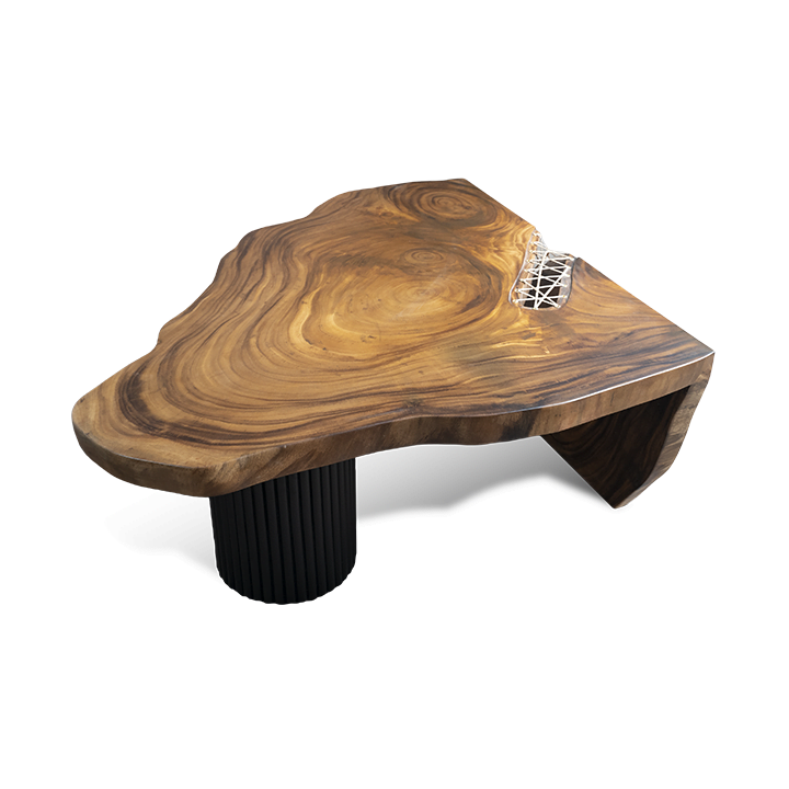 Live Edge Cane Dip Coffee Table - Image 5