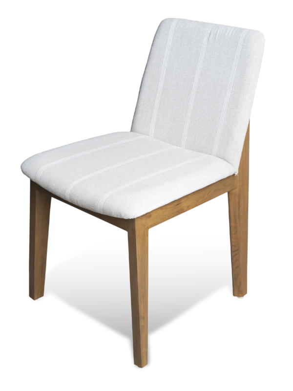 Custom Made Solid Wood Angular Chair – Elegant Teak Seating