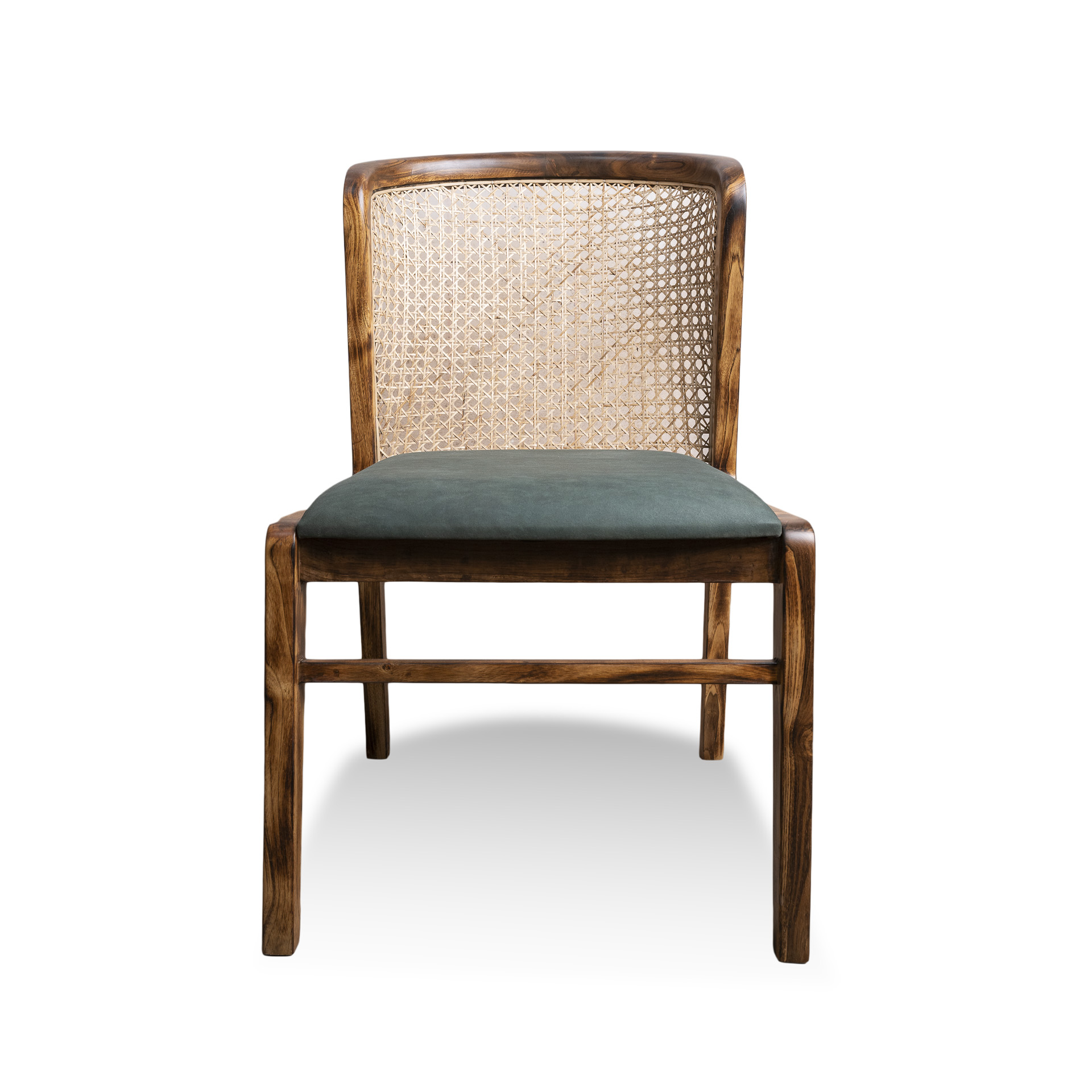 Solid Wood Comforting Cane Chair – Elegant Handwoven Style - Image 2