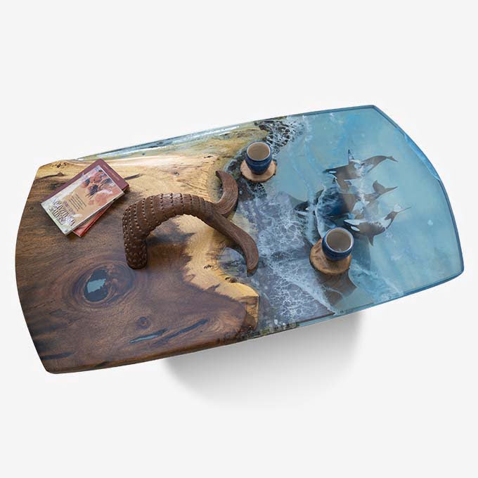 Epoxy Resin Mermaidian Family Union - Live Edge Wood - Image 4