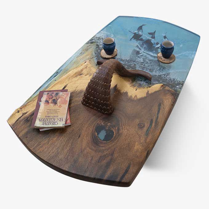 Epoxy Resin Mermaidian Family Union - Live Edge Wood - Image 5