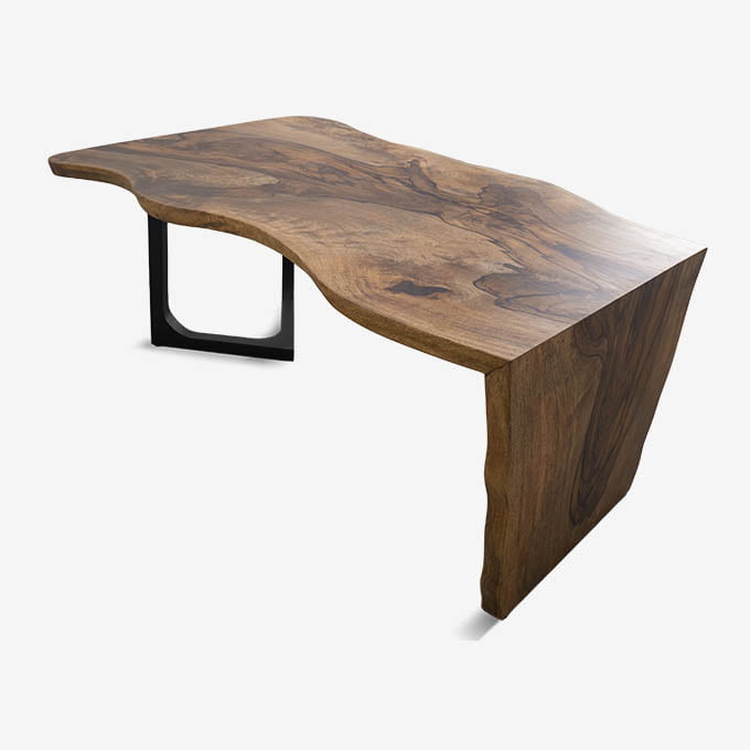 Live Edge Drop Down Mango Dining Table - Image 4