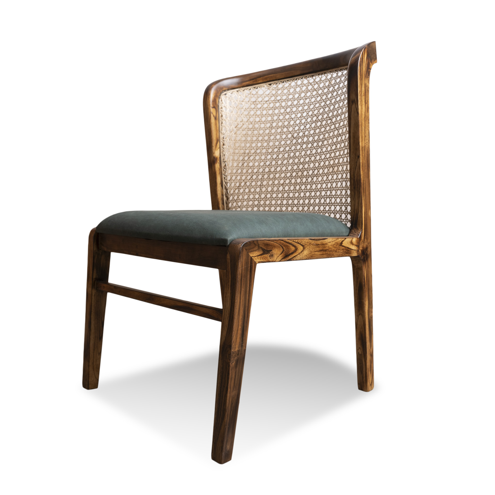 Solid Wood Comforting Cane Chair – Elegant Handwoven Style - Image 3