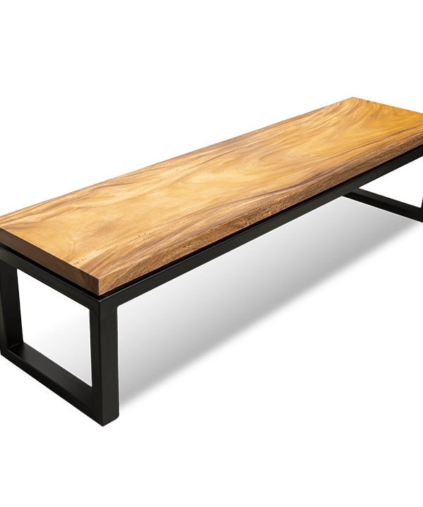 Live Edge Walnut Recangulated Bench