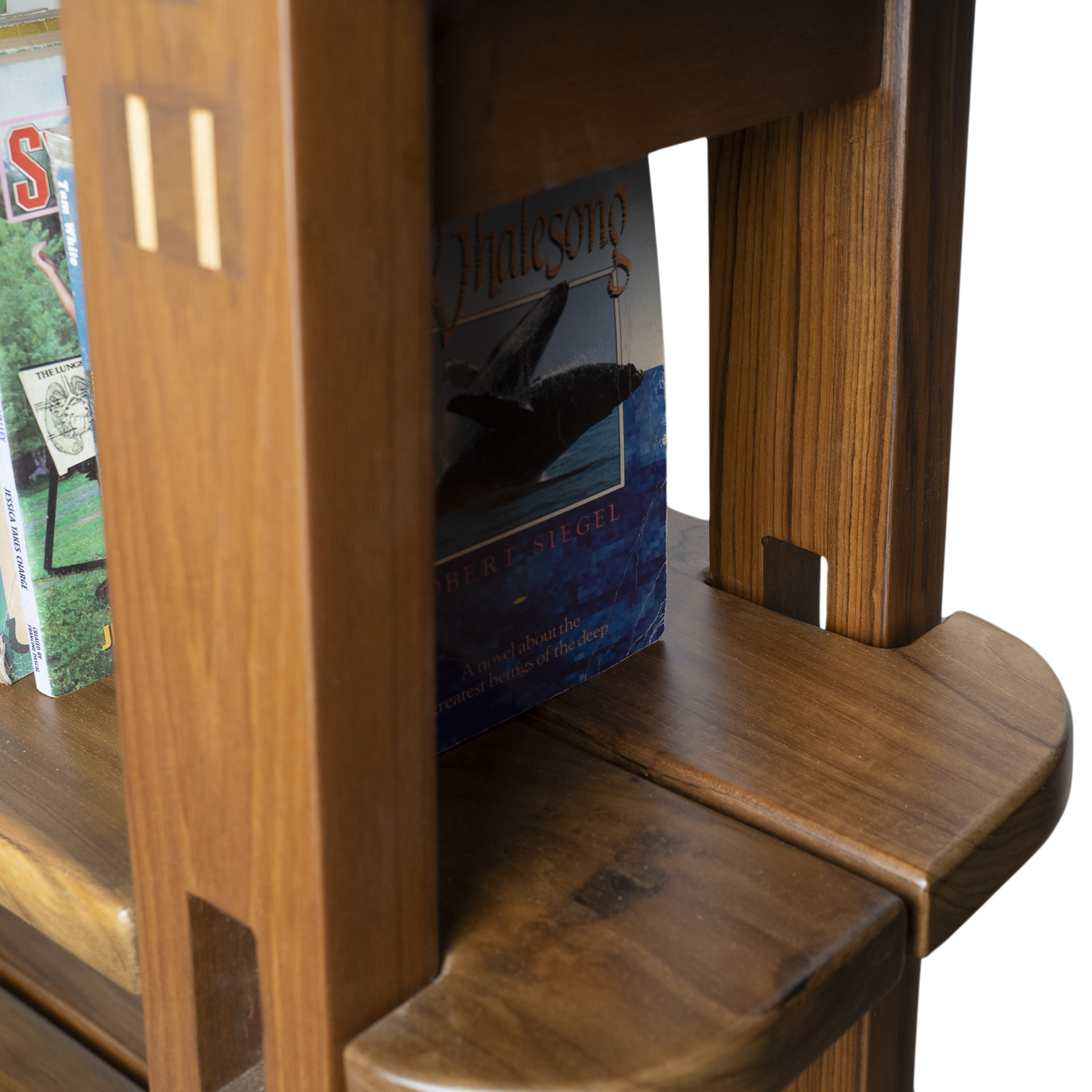 Solid Wooden Burma Teak Book Shelf – Handcrafted Detailed Design - Image 9