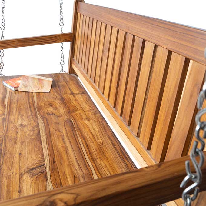 Classic Solid Teak Wood Swing Jhula - Image 3