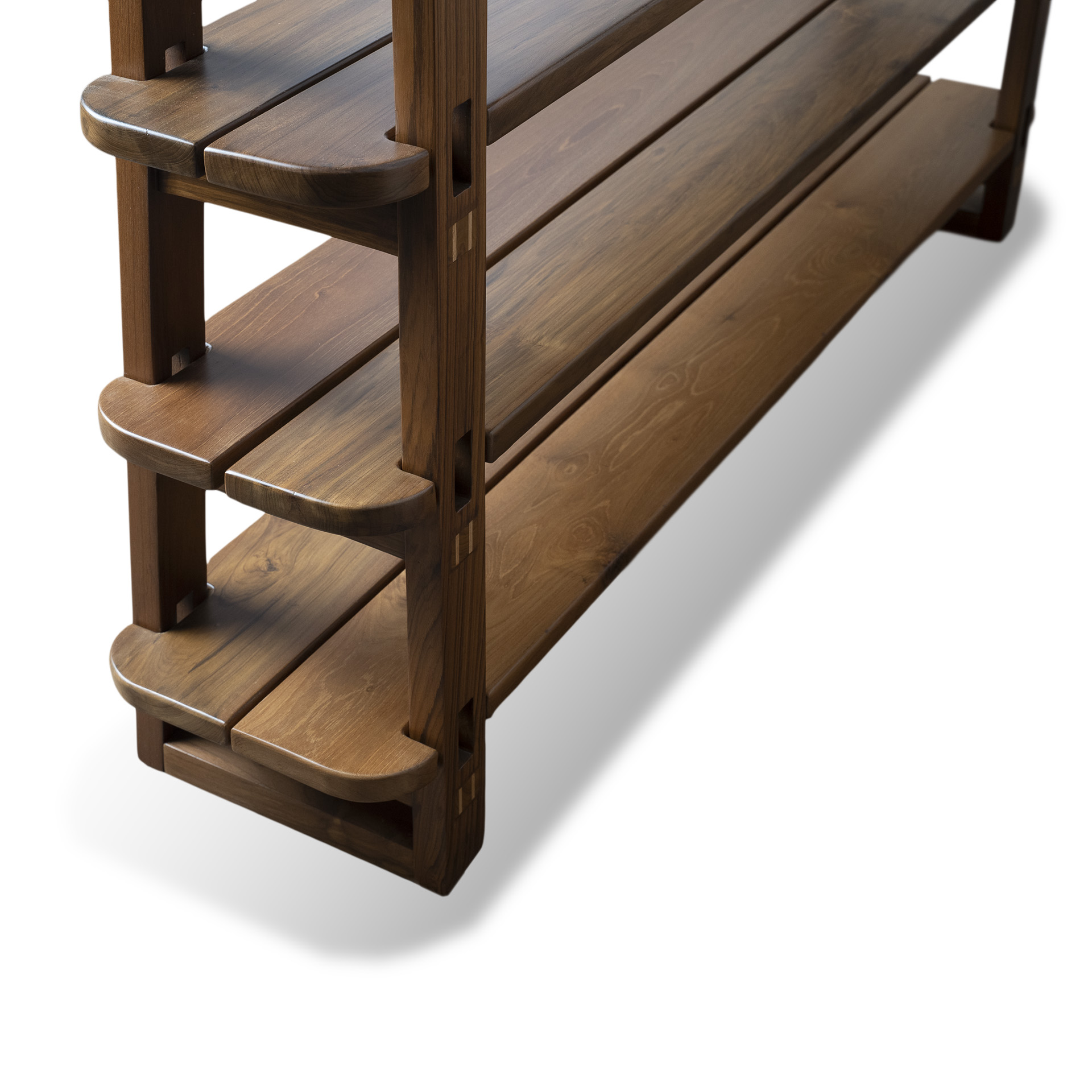 Solid Wooden Burma Teak Book Shelf – Handcrafted Detailed Design - Image 10