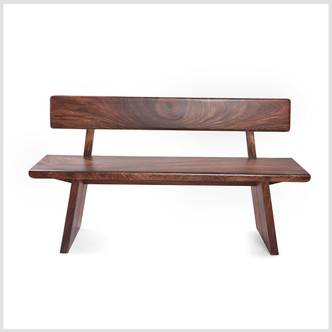 Solid Wooden A Cute Angled Bench - Image 2