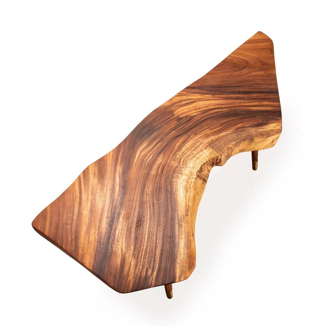 Live Edge Aero Bench Made Up Of East Indian Walnut - Image 4