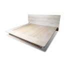 Custom Made Antique Oak Whitened Bed with Floating Frame