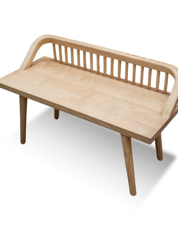 Solid Wooden Shoe Bench - Made Up Of Whit Ash Wood