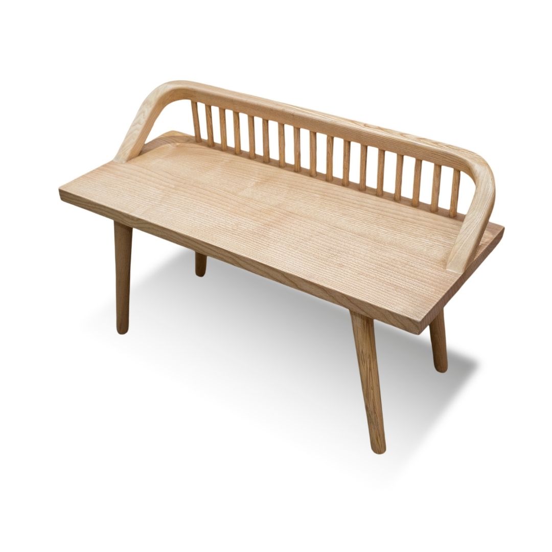 Solid Wooden Shoe Bench - Made Up Of Whit Ash Wood