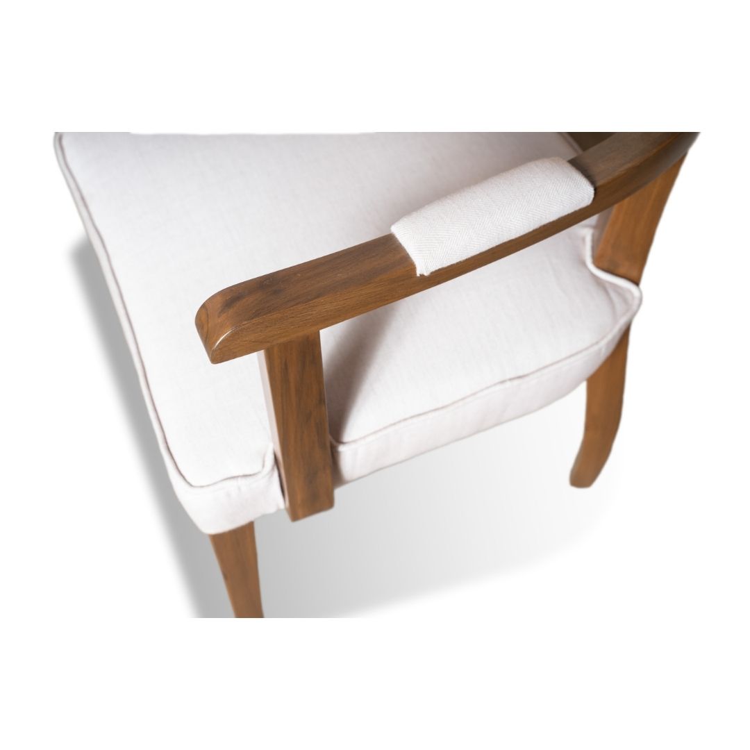 Custom Made Wooden Chair with Armrest – Elegant Cane Back Design - Image 5
