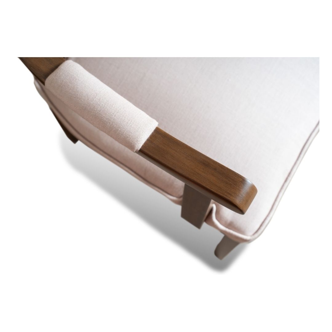 Custom Made Wooden Chair with Armrest – Elegant Cane Back Design - Image 7