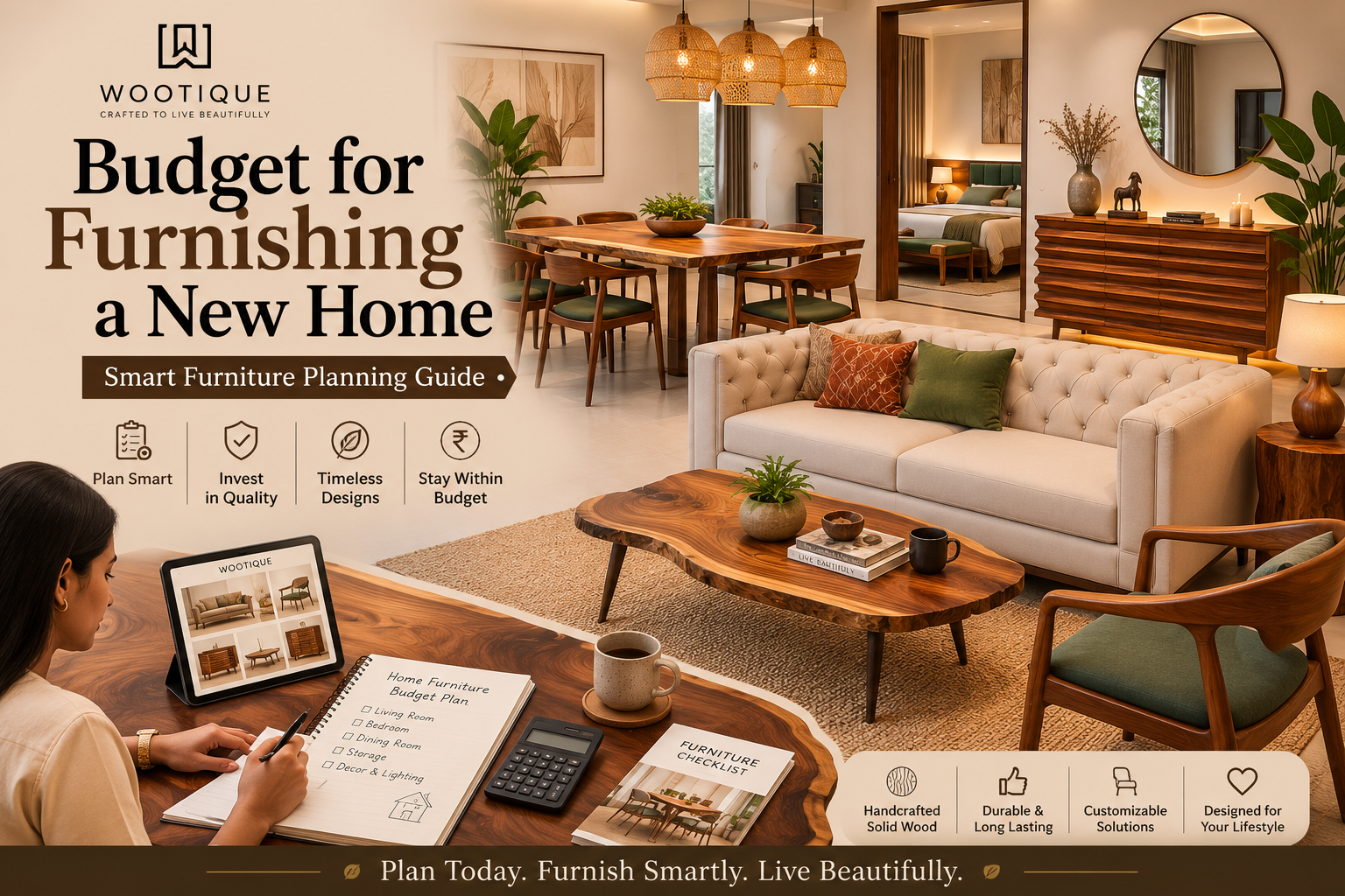 Budget for Furnishing a New Home with Wootique Wooden Furniture