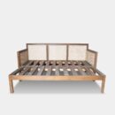 Solid Wood Convertible Sofa Bed with Cane Work