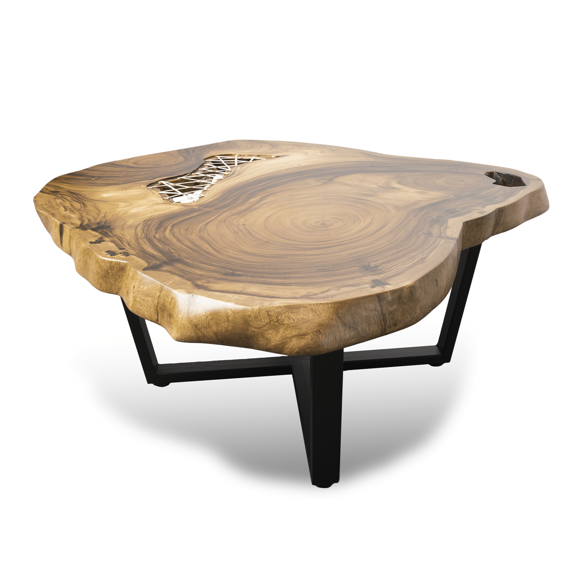 Live Edge Cane Centered Table - Image 3