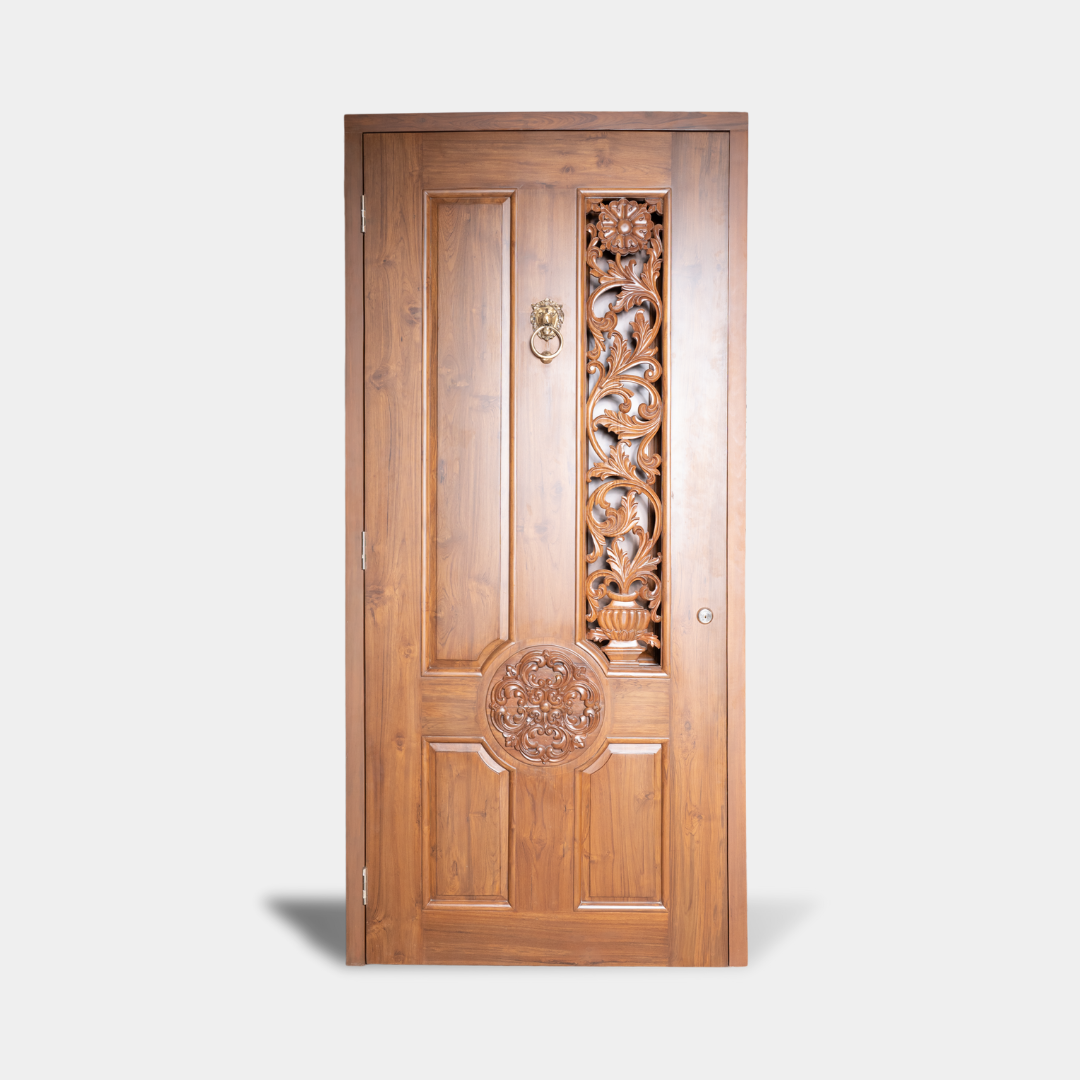 Carved Door - Crafted By Burma Teak Wood - Image 2