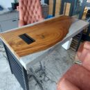 Live Edge Concrete Table