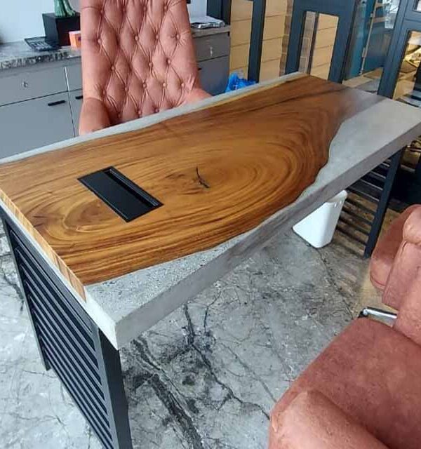 Live Edge Concrete Table