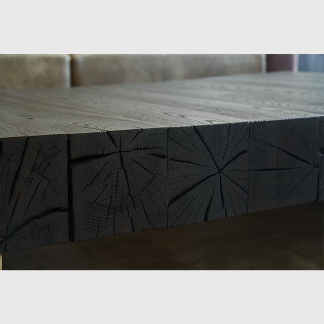 Solid Wooden Crackling Ash Coffee Table - Image 4