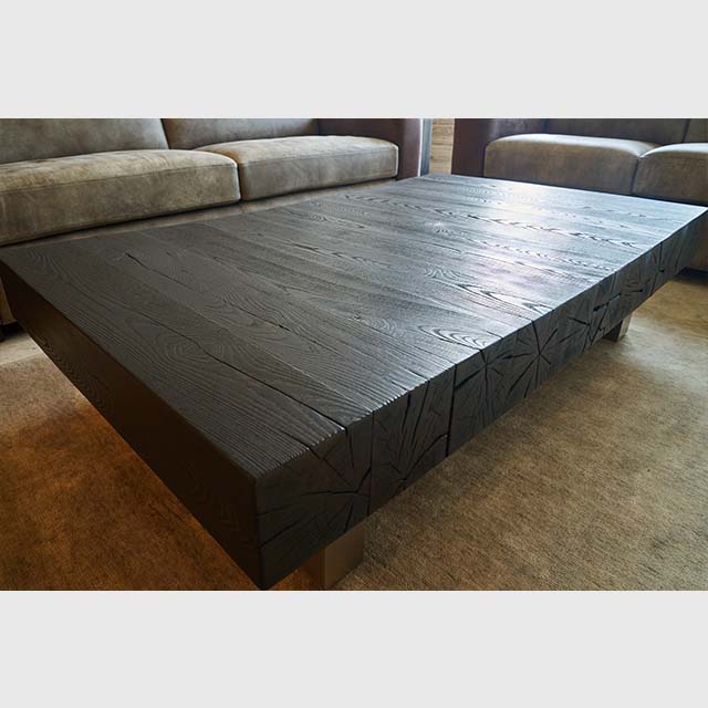 Solid Wooden Crackling Ash Coffee Table - Image 3