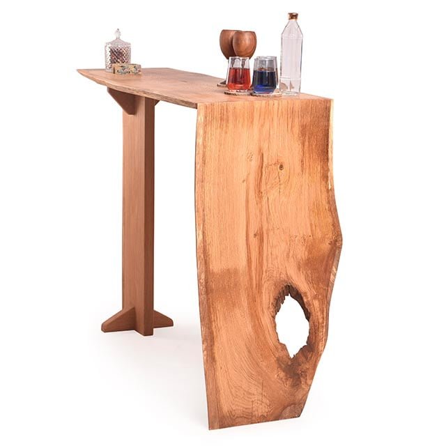 Live Edge Drop Down Oak Office Table - Image 3
