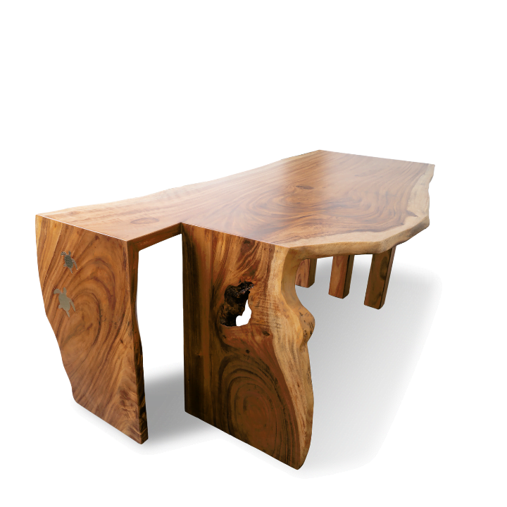Live Edge Drop The Turtle Dining Table - Image 4