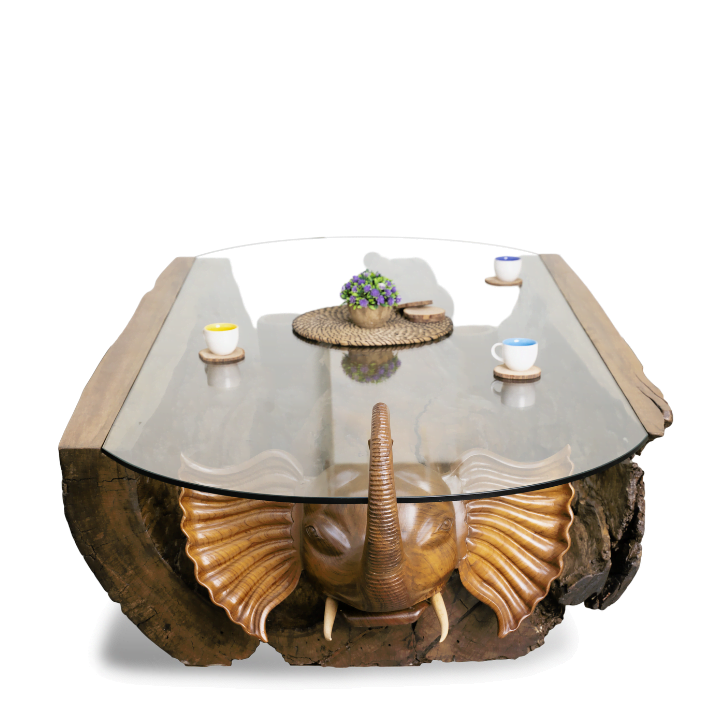 Live Edge Elephanta Log Centre Table - Image 4