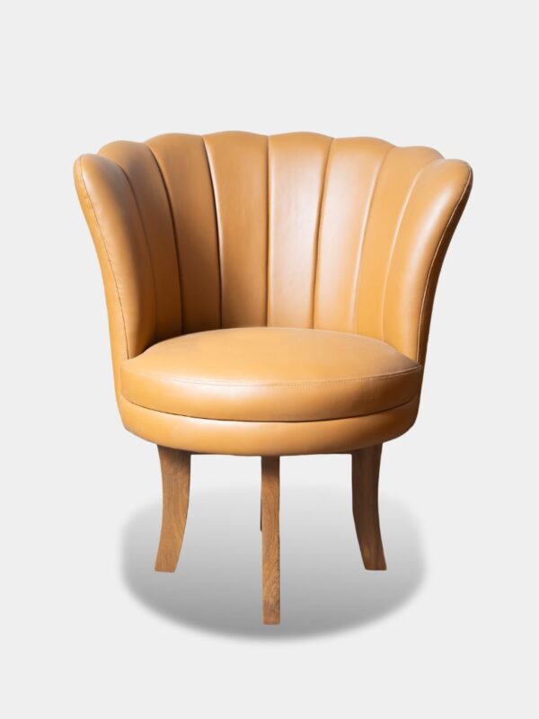 Teak Wood Flowery Rotating Lounging Chair