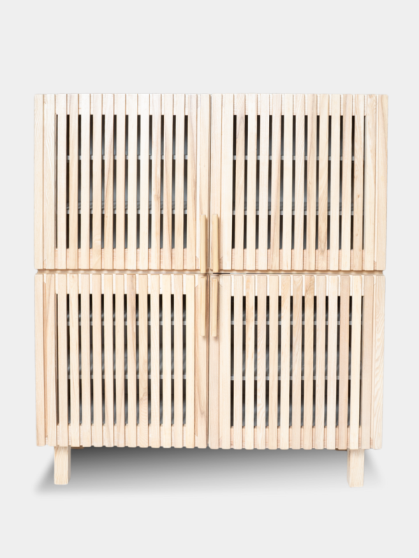 Fluted Ash - Shoe Rack With Natural Airflow