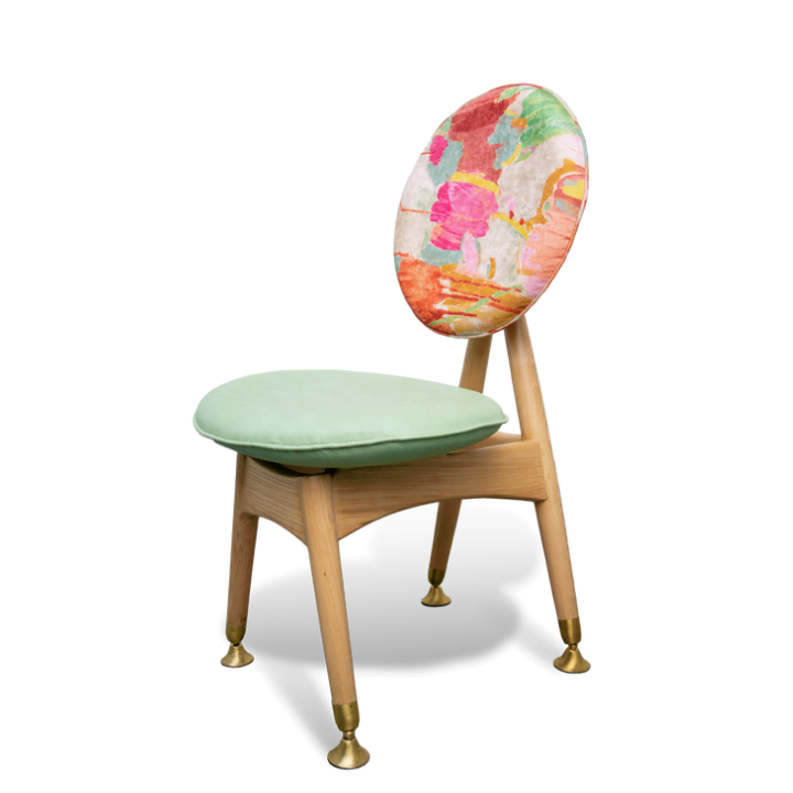 Solid Wooden Geometric Chair - Image 2