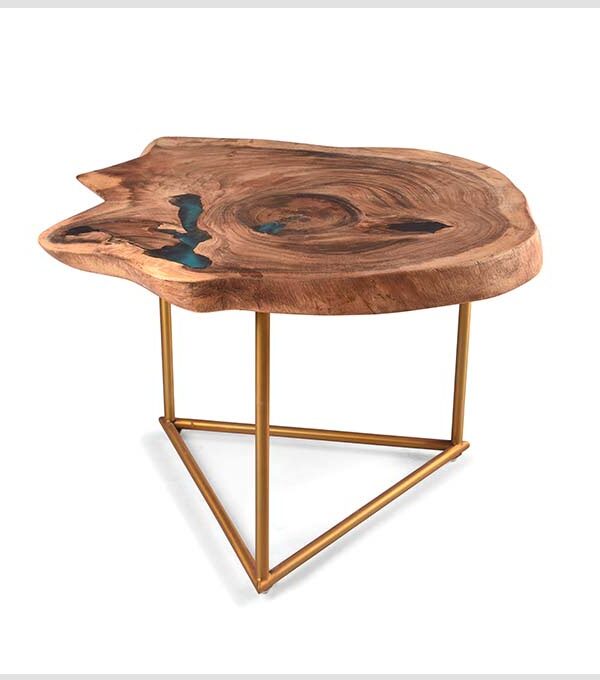 Live Edge Epoxy Gold and Resin - Live Edge Wood