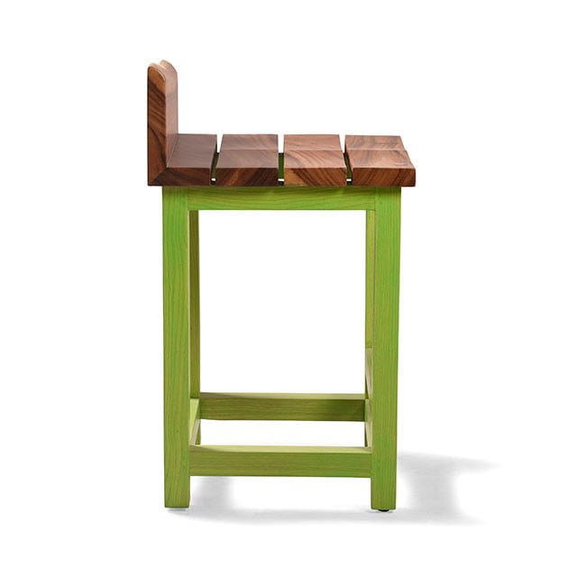 Live Edge Green Twisted Bar Stool - Image 5