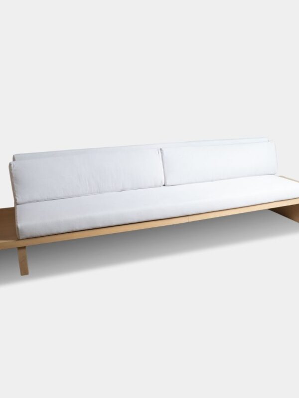 Solid Wooden Long Oak Sofa