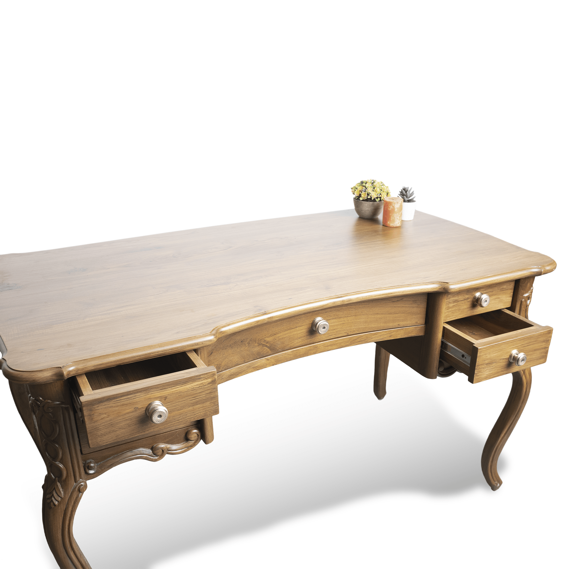 Solid Wooden Mid Centuried Study Table - Image 5