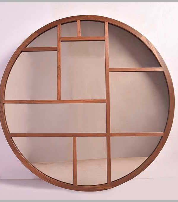 Geometrical Wooden Mirror