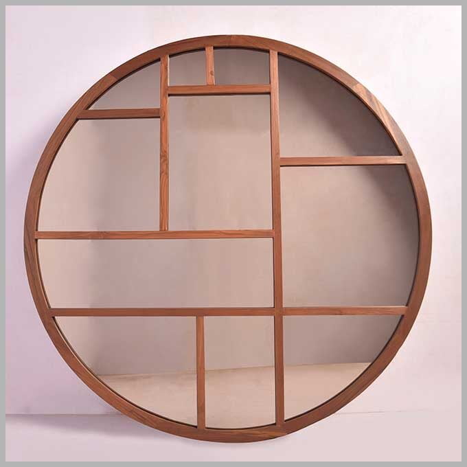 Geometrical Wooden Mirror