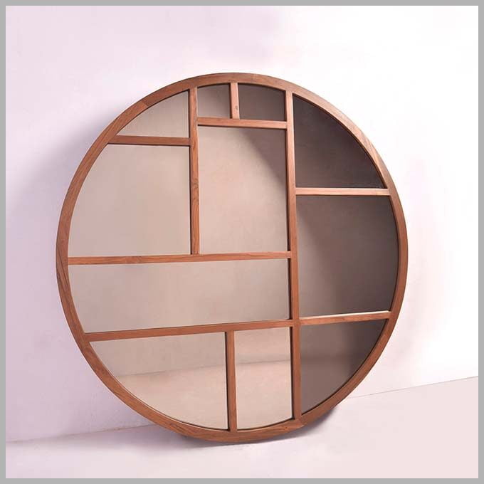 Geometrical Wooden Mirror - Image 3