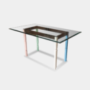 Multicolour - Dining Table Teak Wood Legs Finished
