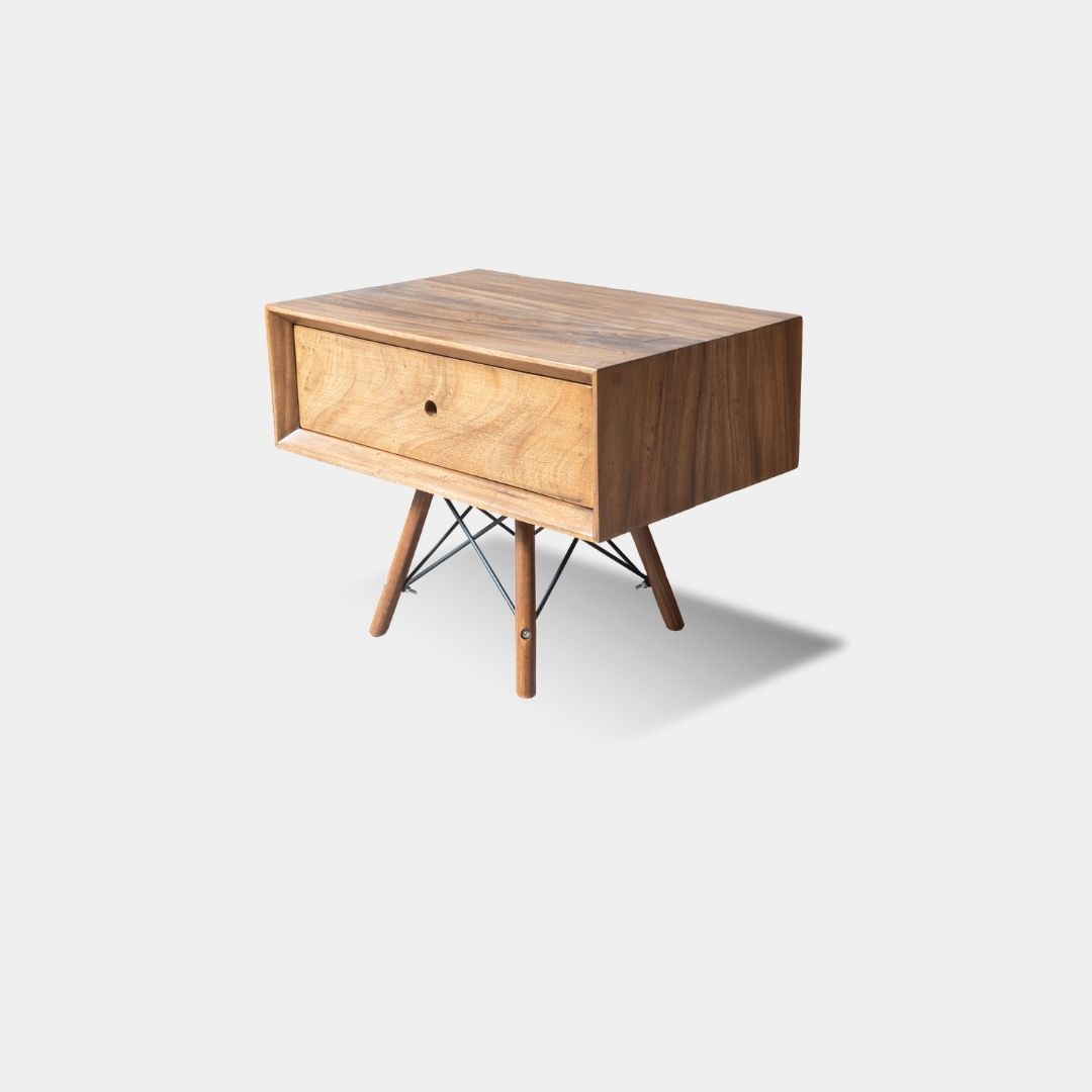 Wooden Side Table – Nakashima Inspired Design