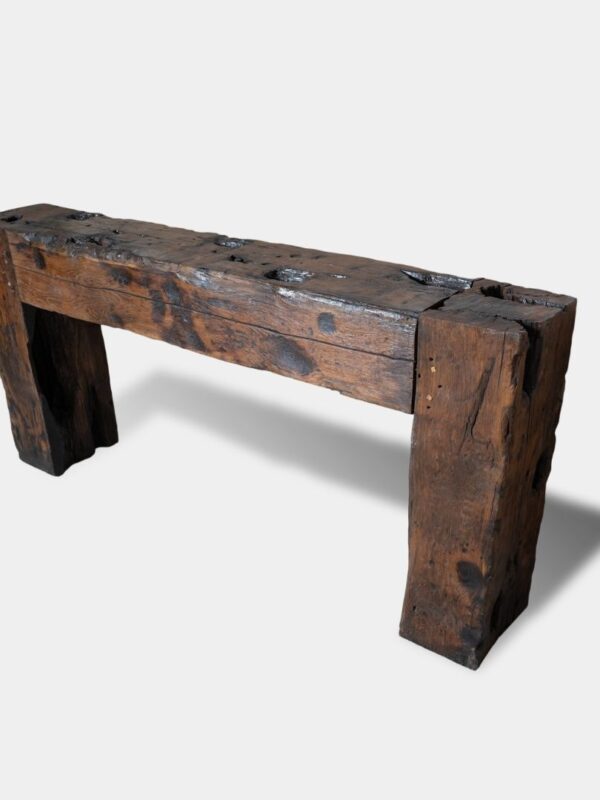 Old Black Console Table