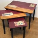 Solid Wooden Purple In My Heart Nesting Table
