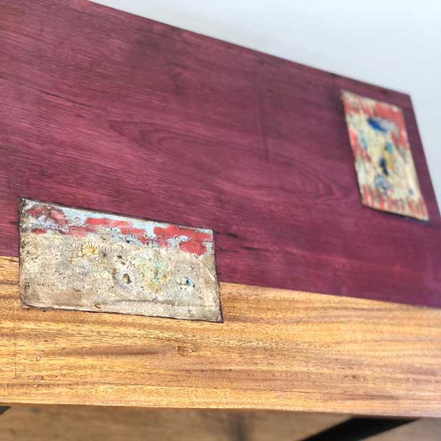 Solid Wooden Purple In My Heart Nesting Table - Image 4