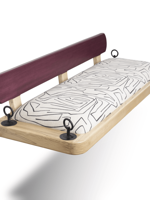 Exotic Purple Heart and White Ash Wooden Swing Jhula
