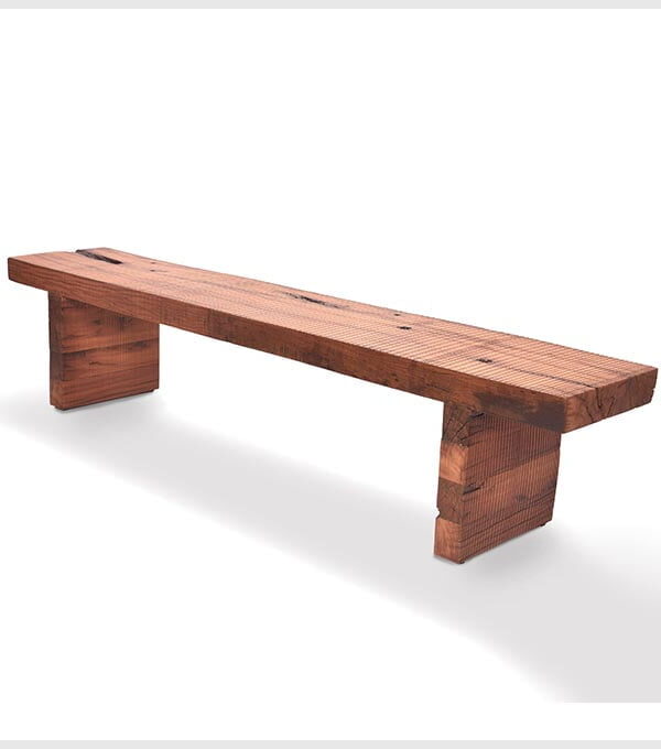 Solid Wood Railway Sleeper Bench